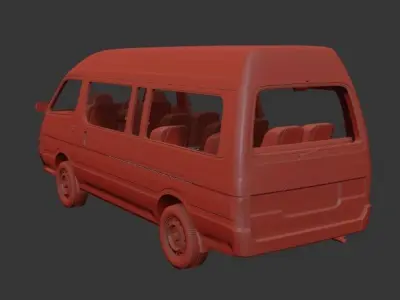 Toyota Hiace Mk4 H100 Commuter 1992 3D print model