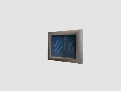 low poly window stainless steel wall sconce Low-poly 3D model