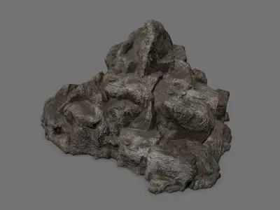 Rock Set Low-poly 3D model 24