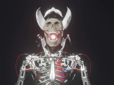 Cyborg Samurai  3D model