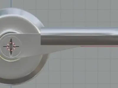 Steel Door Handle Free 3D model