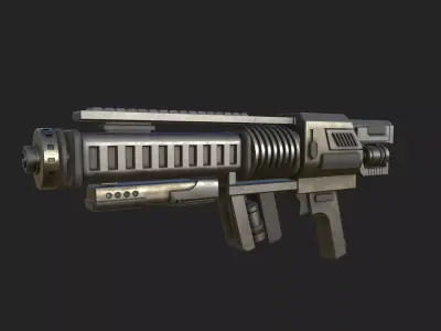 Sci-fi Weapon Low-poly 3D model