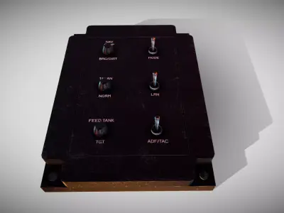 Sci-fi Panel Element Low-poly 3D model