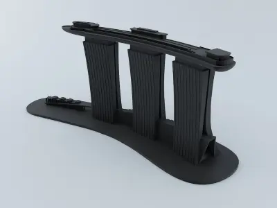 Marina Bay Sand 3D Model 3D print model