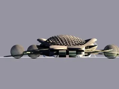 Organic buildings 3D model