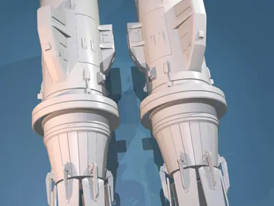 Spaceship engines 2 3D model