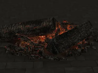 Campfire Low-poly 3D model