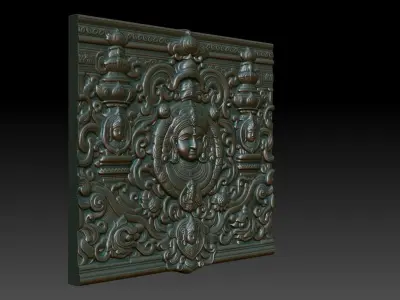 Indian Temple Wall basrelief 06 240613 3D print model