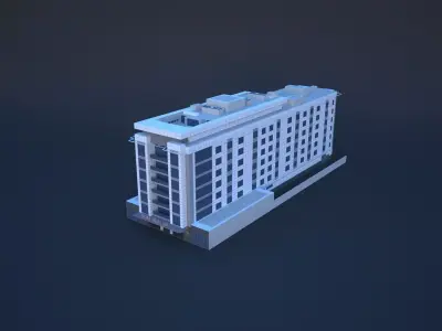DUBAI FLORA ALBARSHA HOTEL Low-poly 3D model