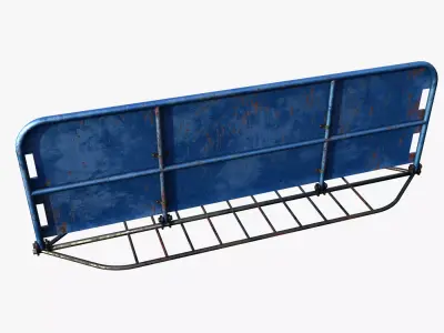 Metal Barricade Low-poly 3D model