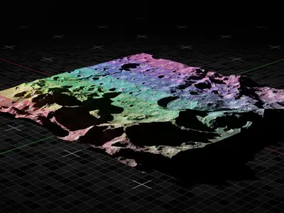 Moon Mountain 4 with 8K Textures 3D model