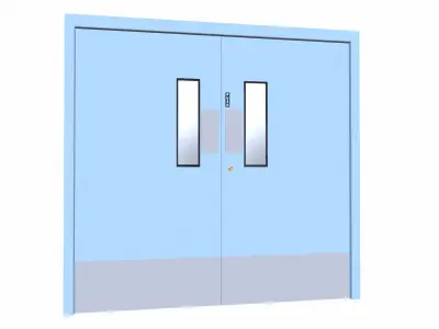 Industrial Door Low-poly 3D model