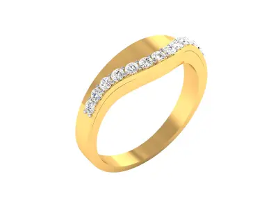 Solitaire Engagement Wedding Diamond Ring 3D print model 5