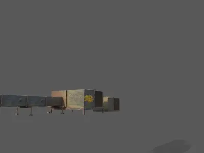 Roof Unit Low-poly 3D model