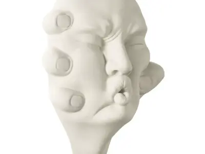 Sculpture clay face 3D model
