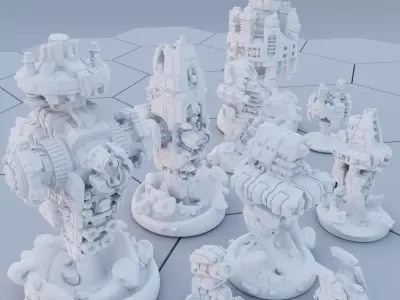 Twilight Imperium Barony of Letnev Custom Ships 3D print model