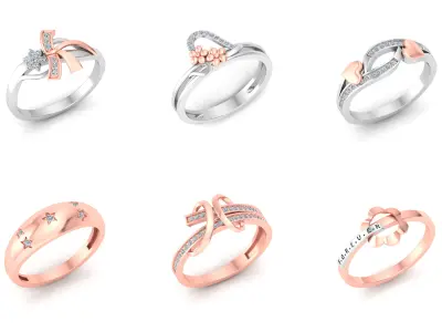 86 Ultra light Wt minimalist Women Ring Stl  3D Model Collection 3D print model