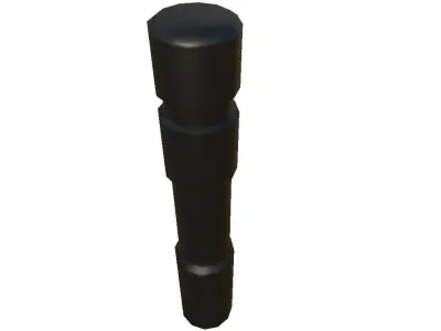 Plastic Barrier Pole Low-poly 3D model