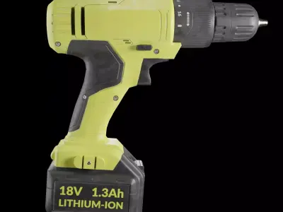 Cordless Drill 18V  Blender Render Scene 3D model