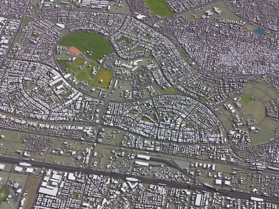 Faridabad Low-poly 3D model