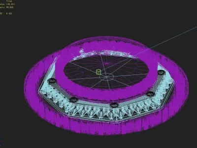 Stone - Round base 3D model