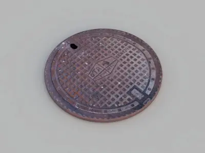  Sewer Grate 01 3D model
