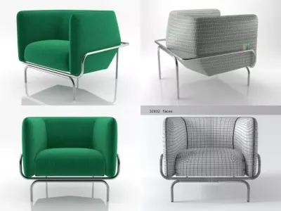 Chandigarh armchair 3D model