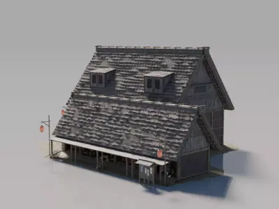Traditional Japanese House 15 3D model