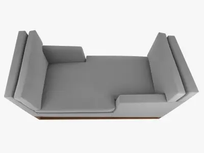 New Contemporary Modern Handmade Tete-a-tete Sofa  3D model