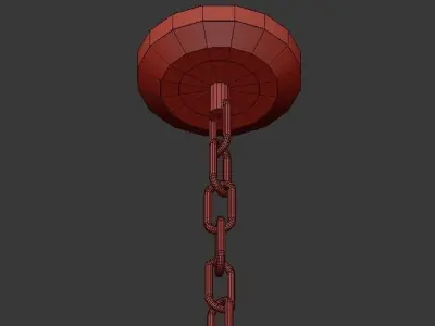 WARDEN four light chandelier with shades 3D model