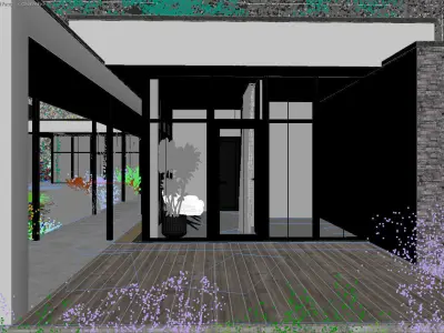 Overcast Exterior Scene 3D model 3D model