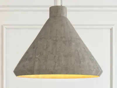 Modern cement lights 05 3D model