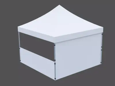 Customizable Pop Up Tent Low-poly 3D model