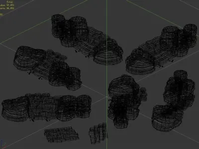 Desert - Mountain - Wind Stone 14 3D model