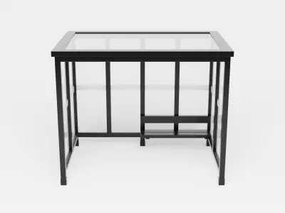Bus Stop Shelter 1 Low-poly 3D model