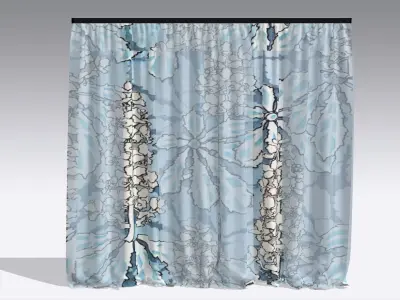 Curtain Low-poly 3D model