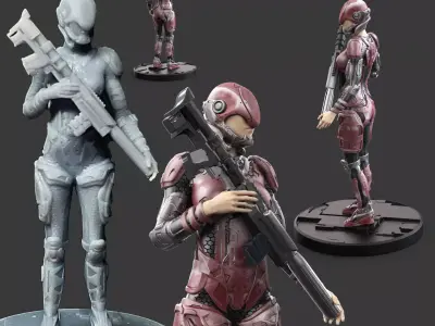 RX-15 Scifi Troop Character 3D print model