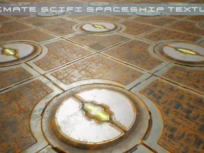 PBR Sci-Fi Spaceship Texture 14 Low-poly 3D model