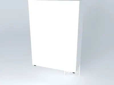MEDIUM HEIGHT CABINET ALUM. FRAME GLASS DOORS 900x450x1350mm Free 3D model