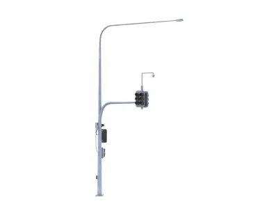 Street Light With Traffic 06 Low-poly 3D model