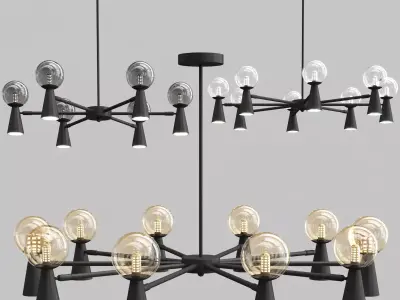 ABELINA modern chandelier 3D model