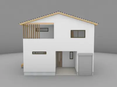 House model for background 23 Low-poly 3D model