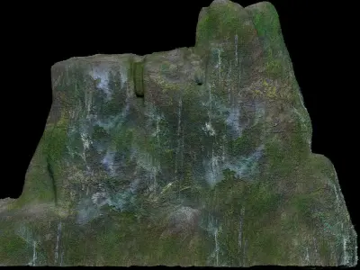 Rock Cliff V4 Low-poly 3D model