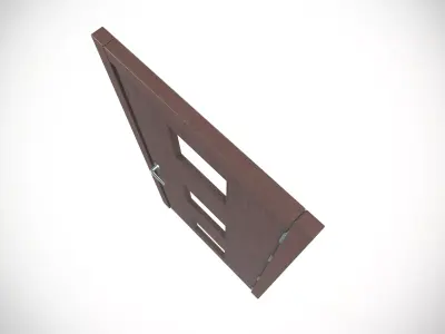 Wooden Door Low-poly 3D model