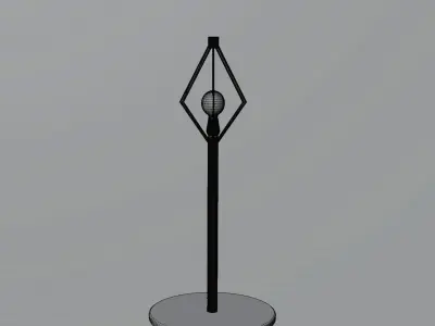 Table Lamp Due Luci Sfera Low-poly 3D model
