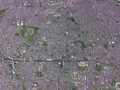 Jakarta Selatan - 3D City Model Low-poly 3D model