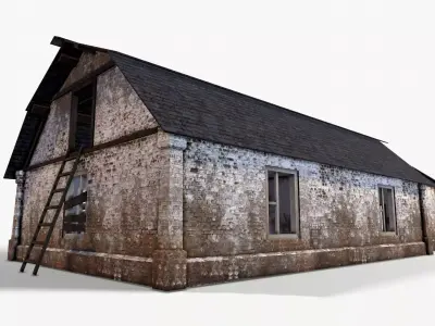 An Old House E Low-poly 3D model