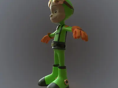 Space Boy Low-poly 3D model