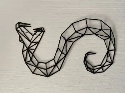 culebra snake on window 3D model