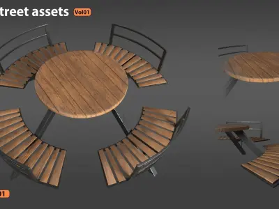 14 Street Assets vol01 3D model